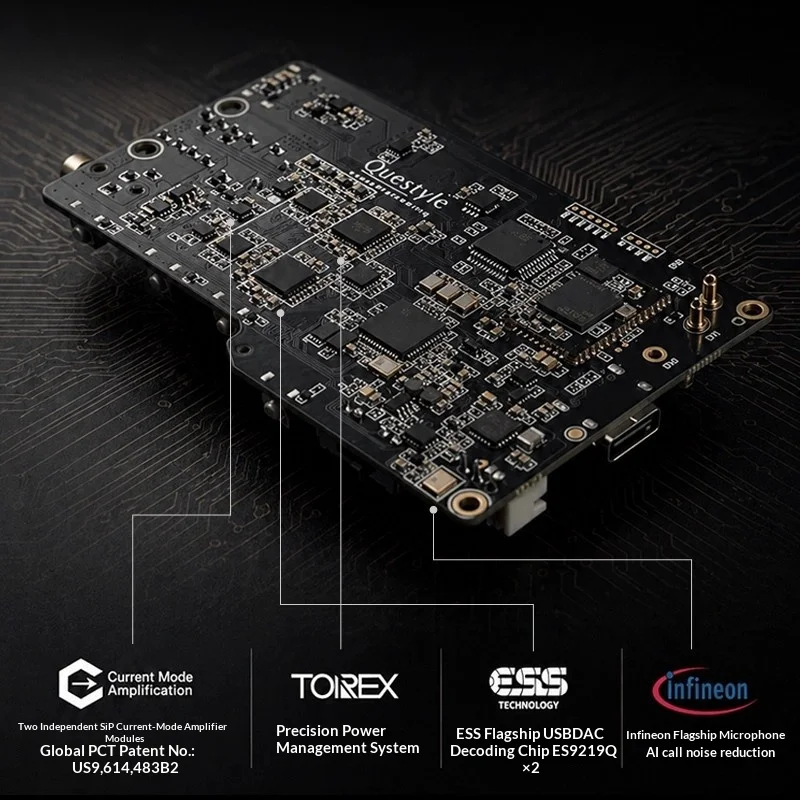 Фото Новый декодер Questyle M18i MAX Little Tail HIFI, портативный усилитель для наушников с Bluetooth, без потерь, с разъемами 3.5 мм/4.4 мм №5