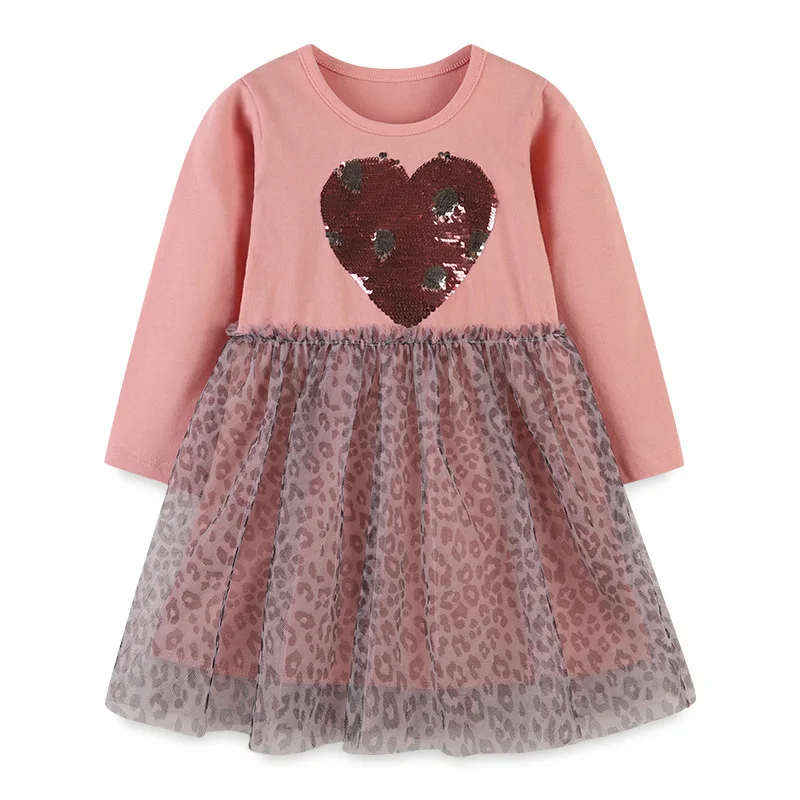 

Кружевная юбка, осенние детские платья для девочек с вышивкой животными, длинным рукавом, Осеннее детское платье из хлопка на день рождения