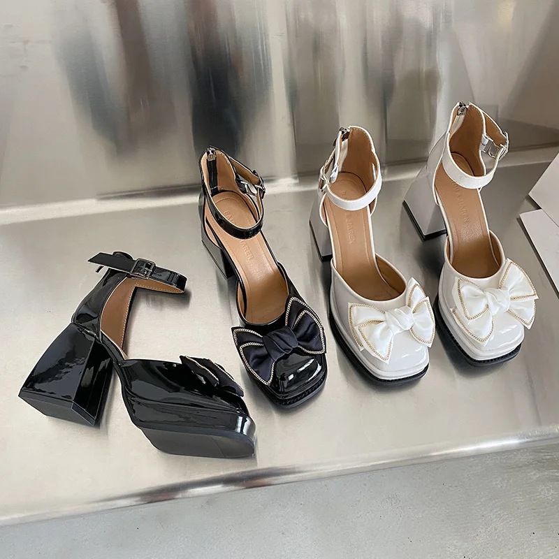

Fashion new high-heeled shoes women's rhinestone thick-soled height-increasing shoes single shoes casual shoes womens shoes