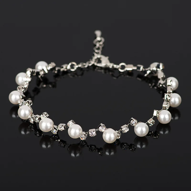 

Fashion Stellux Austrian Crystal Bracelets Charm Crystal Cubic Zircon Simulated Pearl Bracelet Women Jewelry