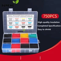 750pcs heat shrink tube assorted kit polyolefin insulation sleeving electrical wire cable waterproof shrinkage 21 750pcs