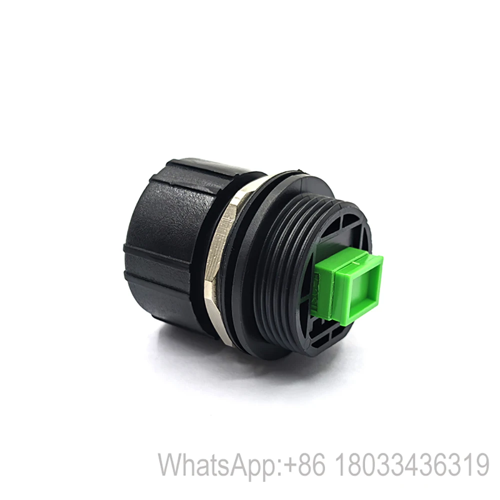 Фото Оптоволоконный адаптер ODVA SC-APC IP67 с пылезащитным колпачком, водонепроницаемый разъем для наружного применения №3