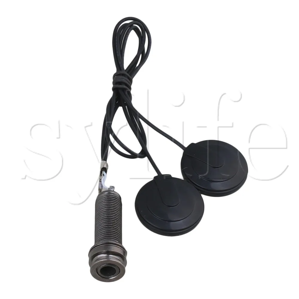 

Black Piezo Contact Microphone Pickup 6.35mm Jack for Mandolin Guitar
