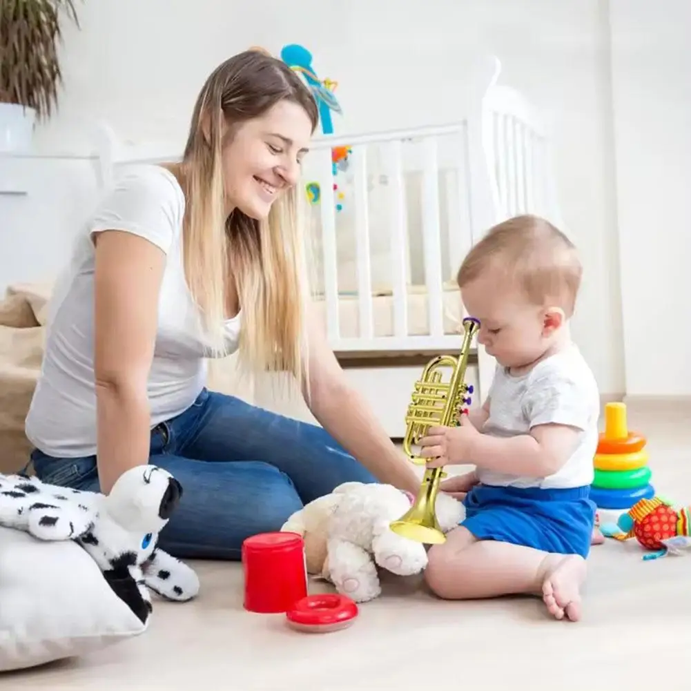 Труба Детская с 4 цветными клавишами аксессуары для начинающих подарок на день
