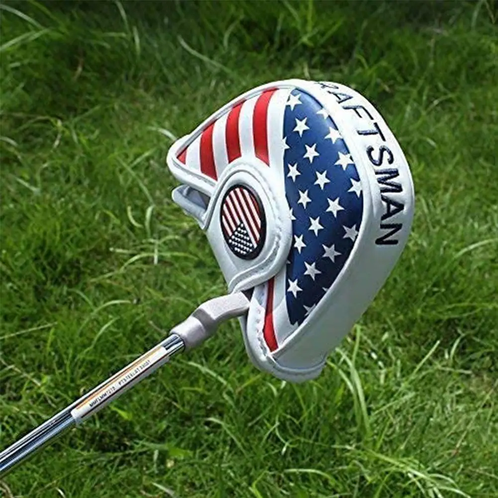 

Golf Putter Cover Golf Mallet Headcover Putter Cover Waterproof Pu Half Usa Leather Cover Round Square Q2d9