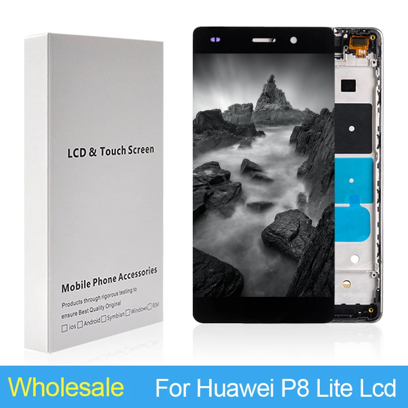 Бесплатная доставка Для Huawei P8 Lite Lcd 2015 с сенсорной панелью дигитайзер в сборе