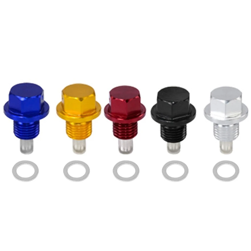 M14x1.5 Magnetic Drain Mag Plug Stainless Neo-Magnets Oil Drain Sump Nut Drain Bolt Gasket Screw Parts