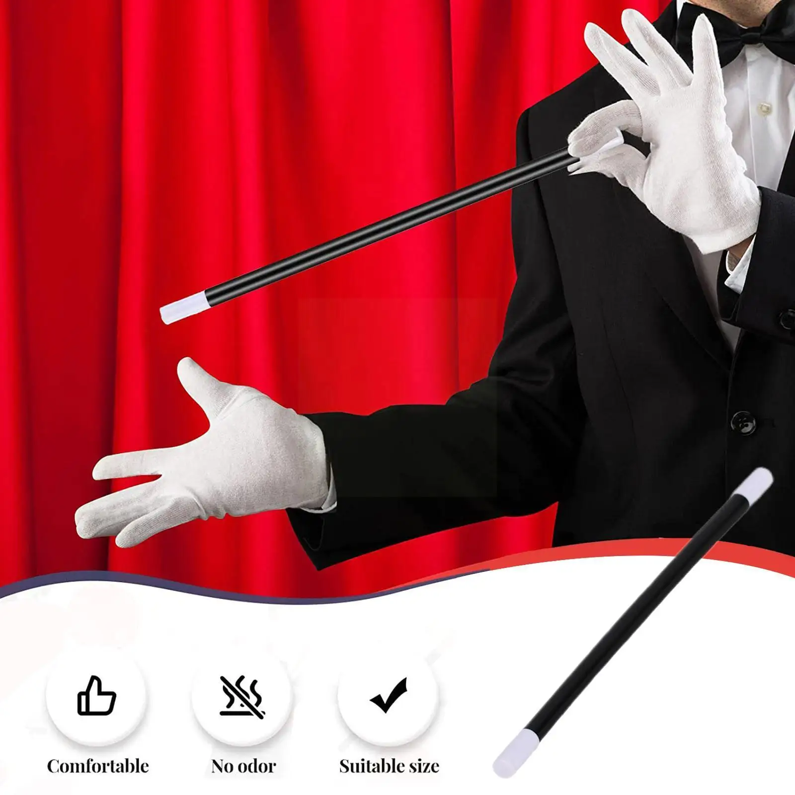 

Self Rising Magic Stick Magic Wand Street Close-up Magic Easy To Learn For Beginners Party Performance Props Puzzle Toys O2j9
