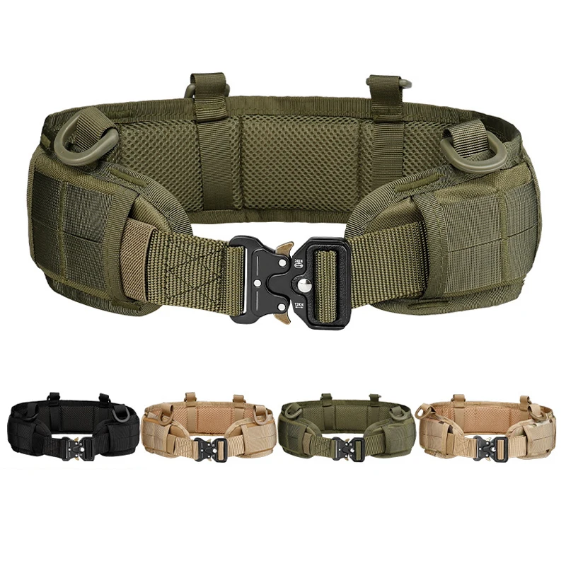Military Tactical Belt Clip-on Canvas Belt High Quality Multi-functional Hanging Waist Cover Portable Outdoor Zipper Fanny Pack