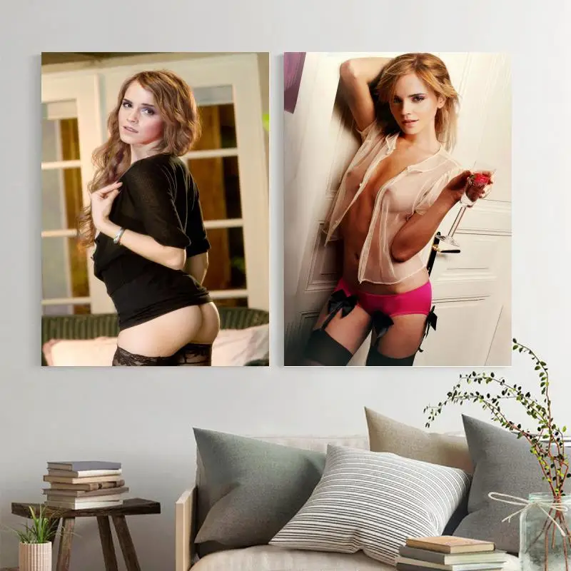 

emma watson Sexy Girl Canvas Art Poster and Wall Art Picture Print Modern Family bedroom Decor Posters