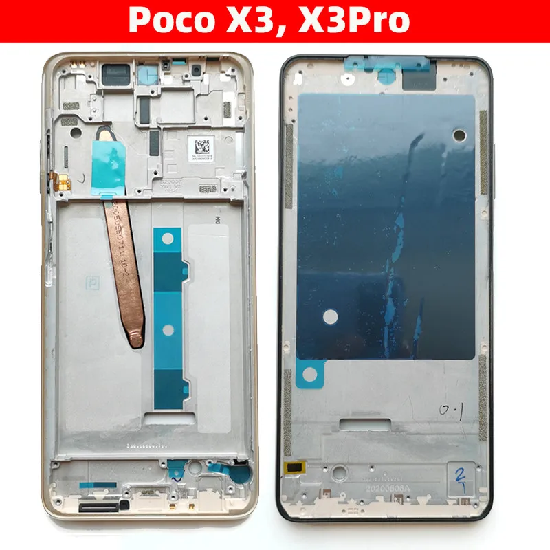 

Оригинальная средняя рамка для Xiaomi Poco X3 Pro NFC X3Pro передняя рамка пластина передний корпус ЖК-дисплей рамка поддержки
