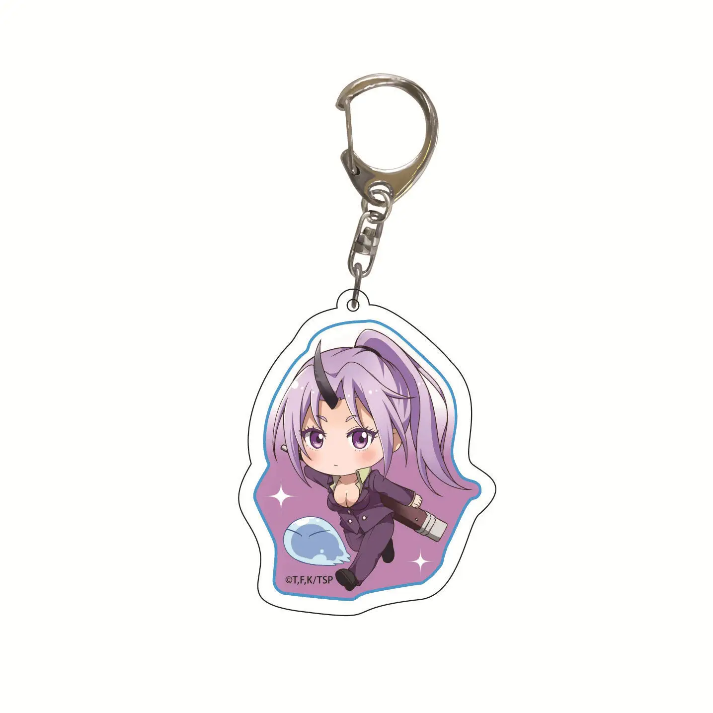 Брелок для ключей с рисунком аниме Tensei shitara Slime Datta Ken kawaii Rimuru Shizue Milim picaru Shuna Shion Ranga