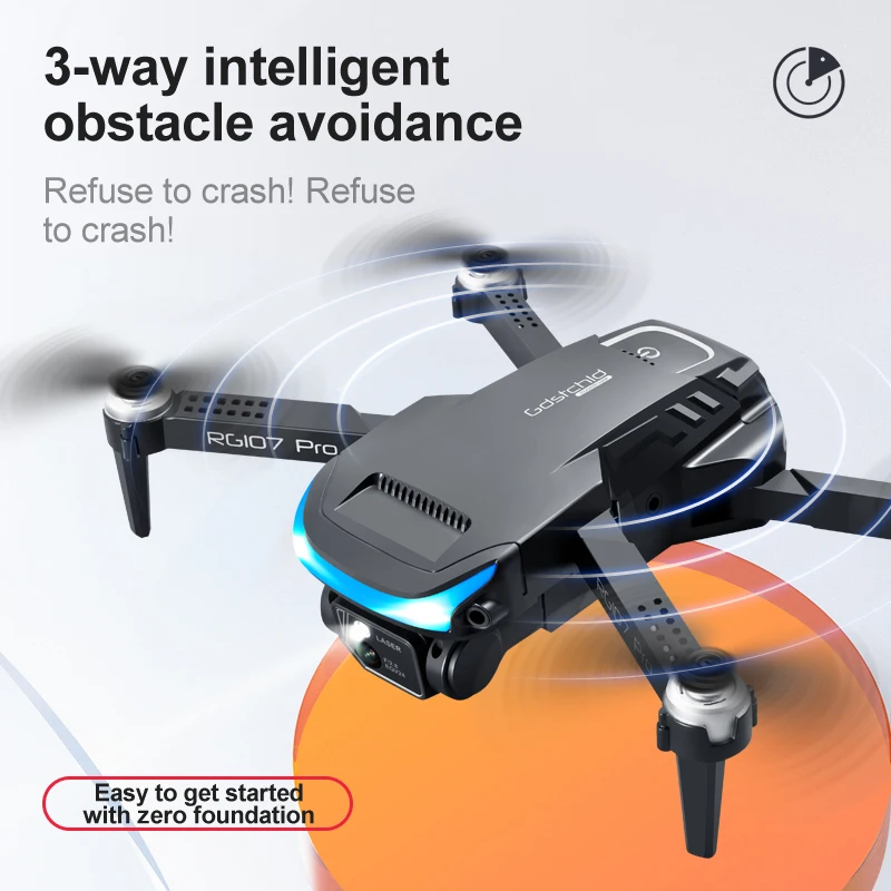 Новинка Дрон RG107 Pro 4K Профессиональный двойная HD камера FPV мини для аэрофотосъемки