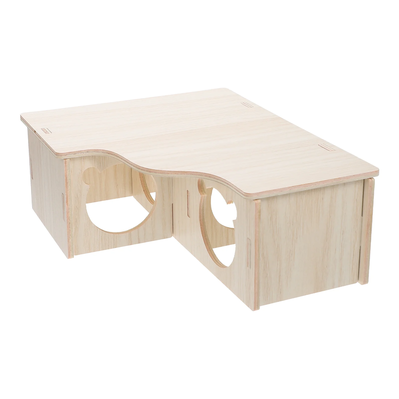 

Wooden Hamster House Maze Tunnel Labyrinth Puzzle Small Animals for Mice Dwarf Small Gerbil Hideout