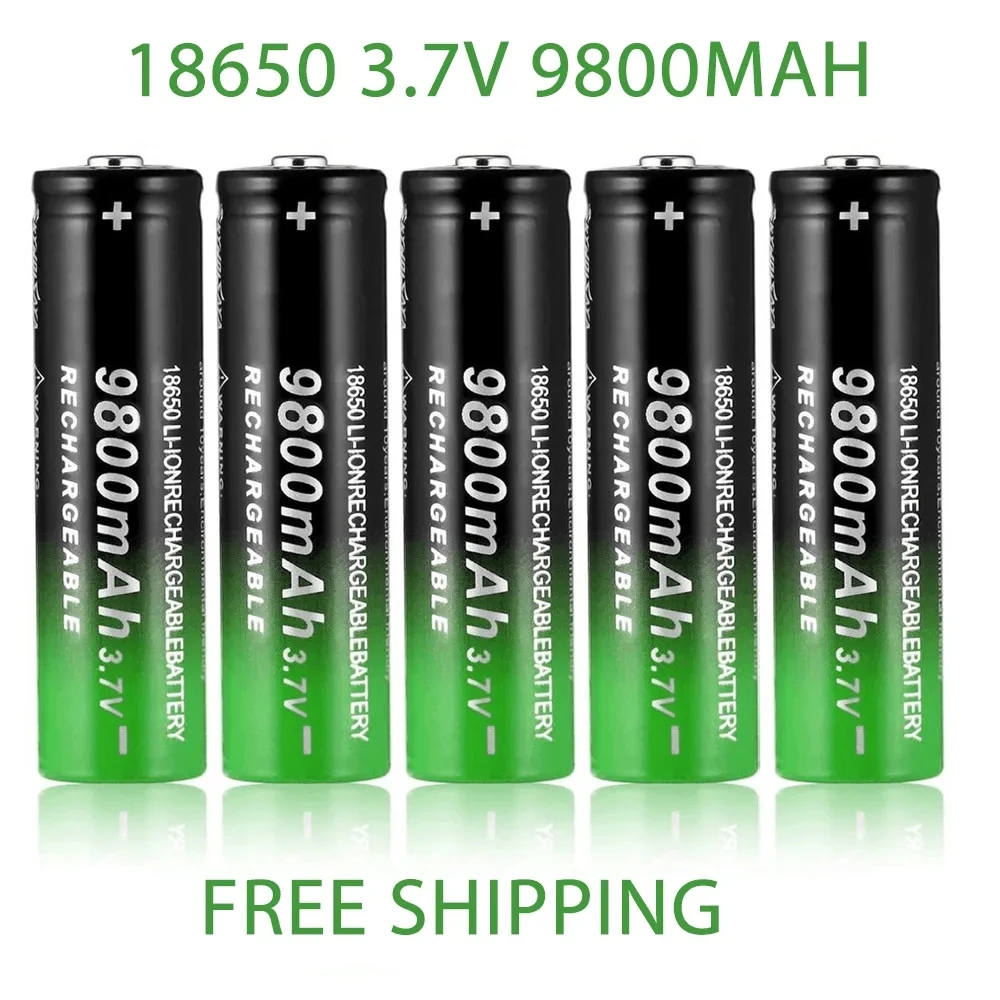 

Free Shipping Rechargeable Battery 18650 Li-Ion Battery 9800mAh 3.7V Suitable Fo Rcomputerclocksradiovideogamesdigitalcameras