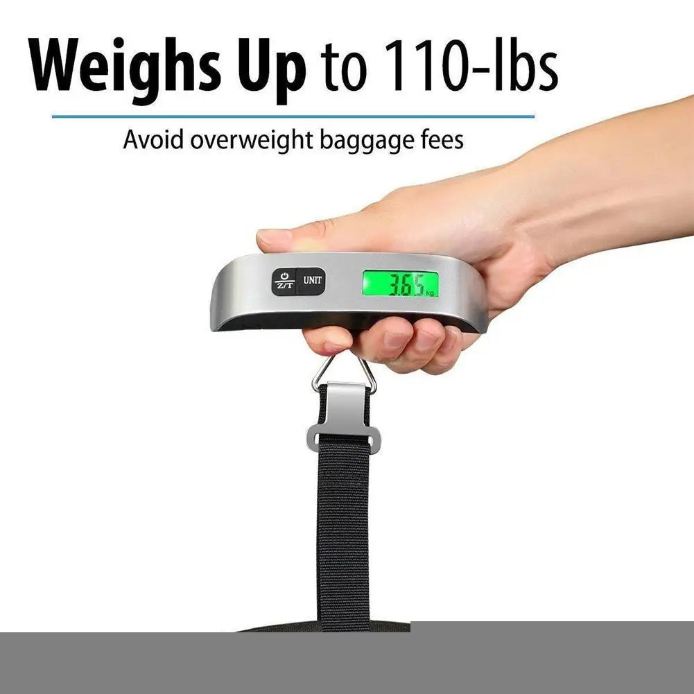 

Портативные весы, высокоточный цифровой ЖК-дисплей 110 фунтов/50 кг, электронные чемоданы для багажа, дорожные бытовые весы, инструменты