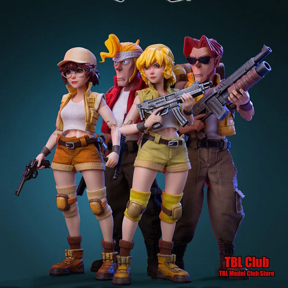 

In Stock TUNSHI STUDIO 1/12 Metal Slug 3 TS-006 Fio TS-007 Eri 6 inches Full Set Action Figure Model with Weapon Special Effects