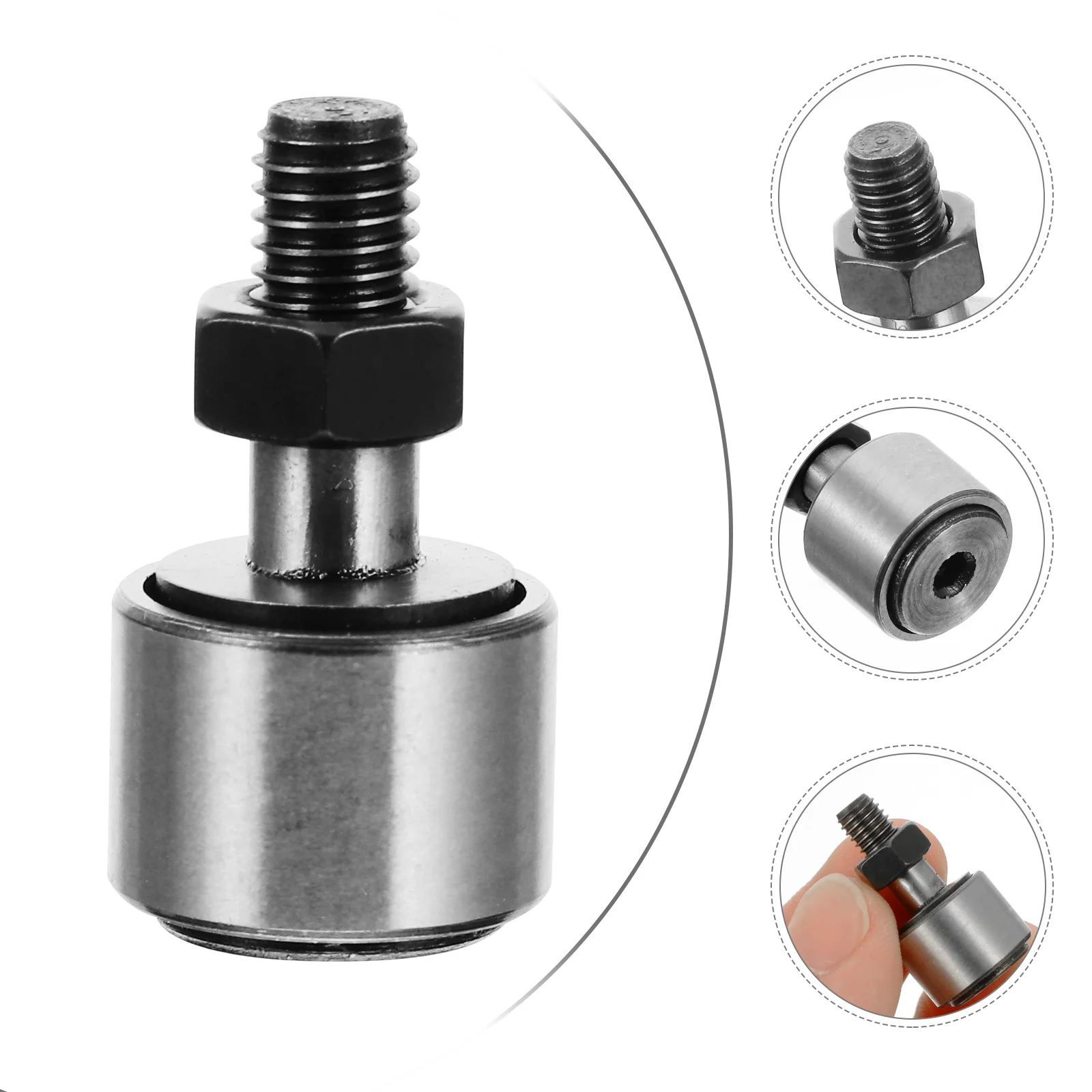 

4 Pcs Mini Cam Roller Needle Bearings Heat Resistant Durable Bolt-type Scroll Wheel High Accuracy Steel Rigidity