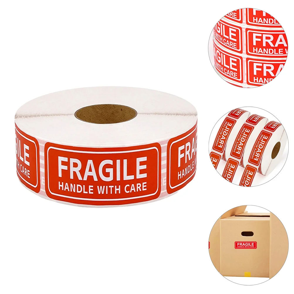

150pcs Paper Fragile Stickers Moving Packing Shipping Warning Stickers (Red)