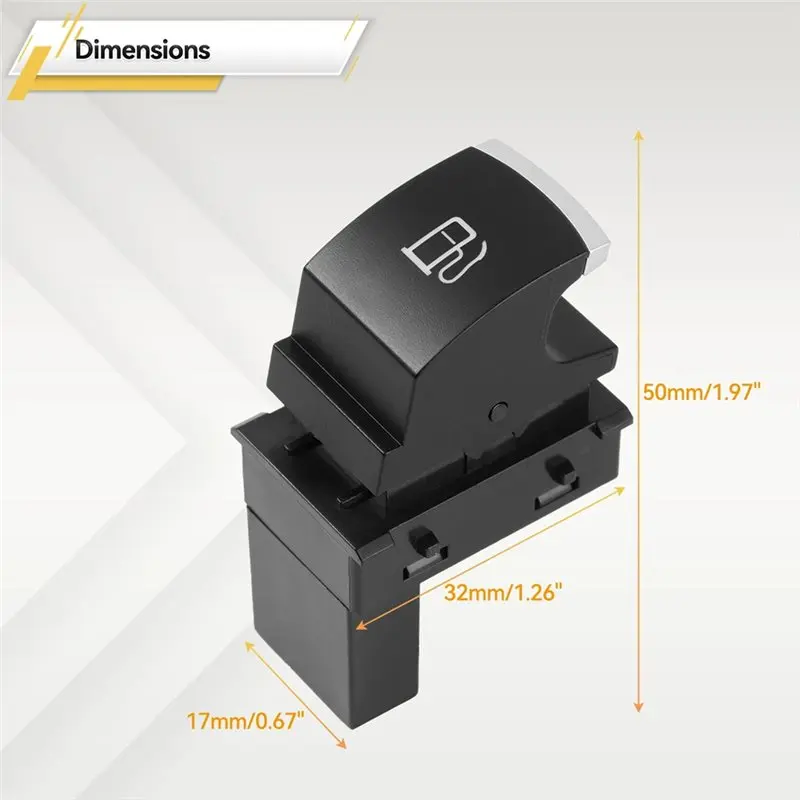 ABOK - Кнопка открывания лючка бензобака для VW Golf MK5 Jetta 5 Touran, 1T0959833 7L6959833 1KD959833 (art.: 3920db40901e3) - 3920db40901e3