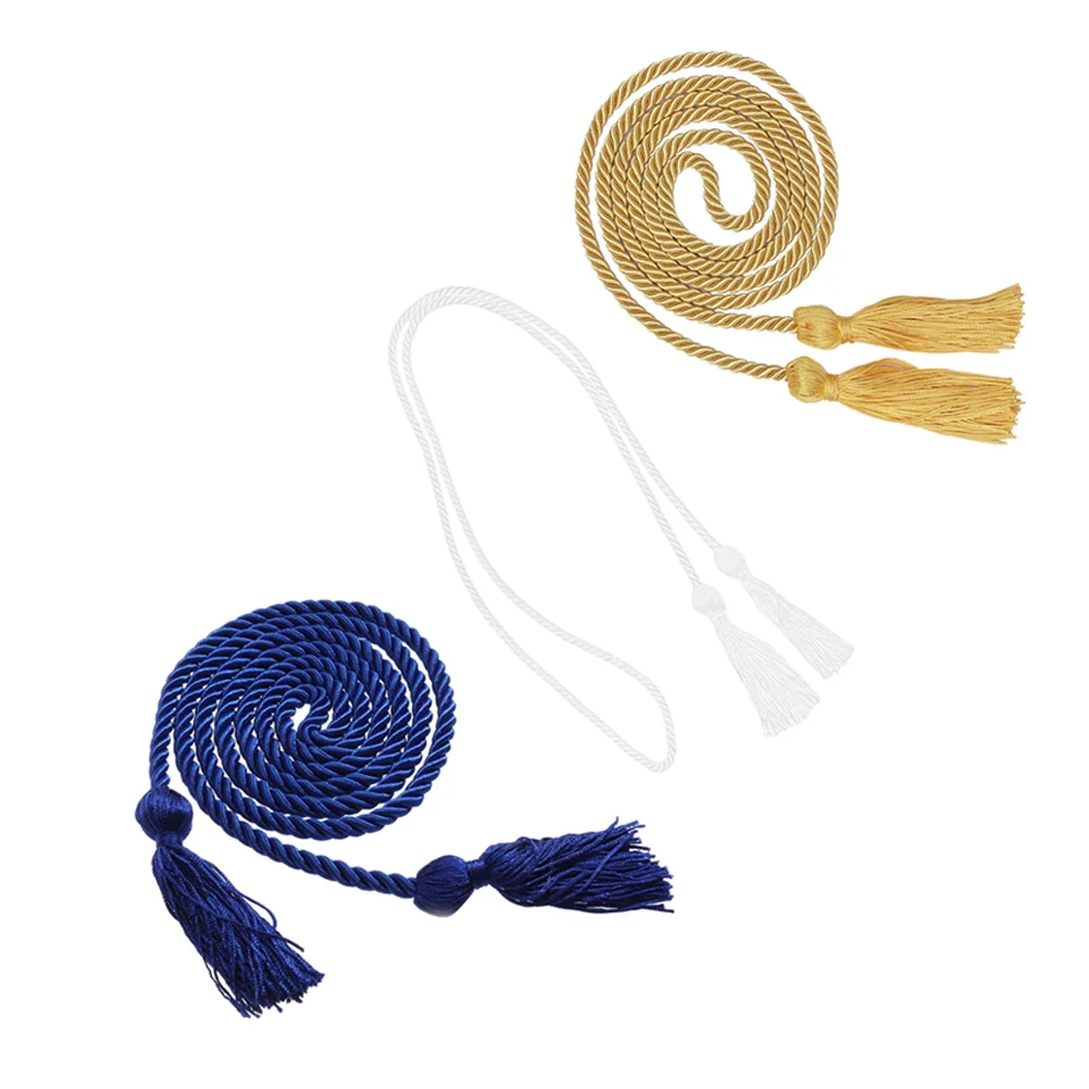 

3 Pcs Tassel Honor Rope Grad Dress Decor Decorations Graduation Cord Photo Prop Purple Cap Cords 2022 Hat Suit