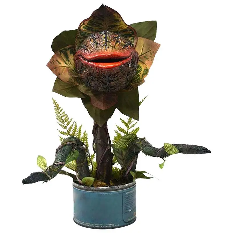 

Halloween Garden Decor Piranha Realistic Horror Carnivorous Plant Statue Resin Flower Pot Movie Prop Lawn Yard Sculpture