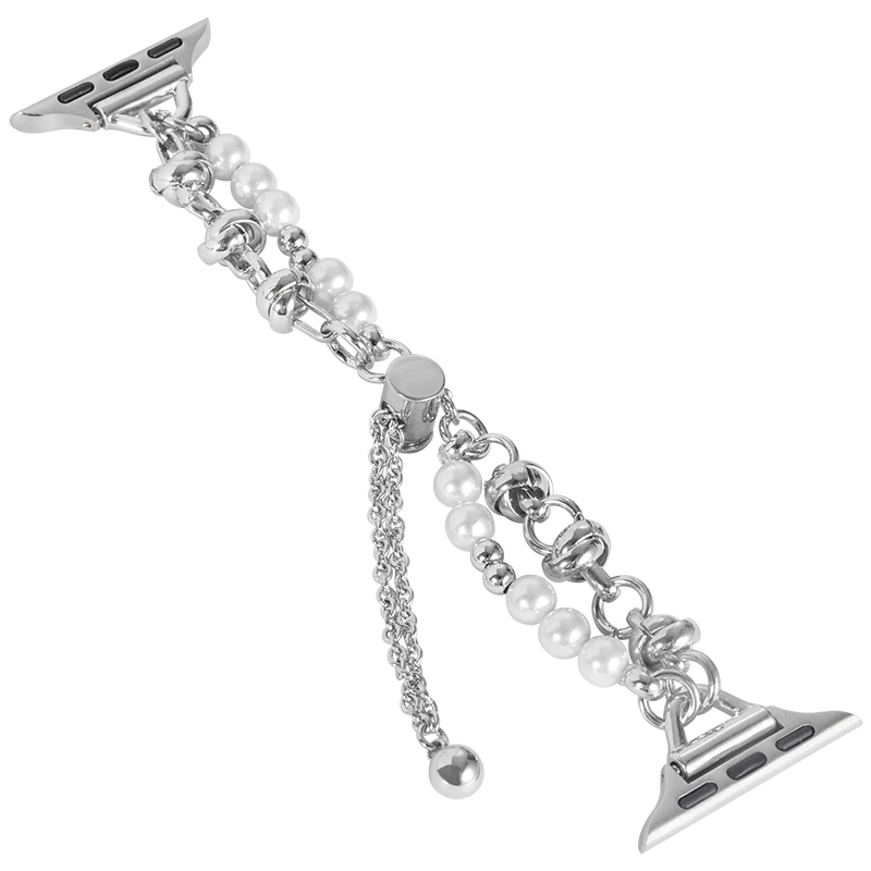 Pearl Woman Bracelet For Apple watch band 44mm 45mm 42mm 40mm 38mm 41mm ultra 49mm correa iwatch series 8 7 3 5 4 SE 6 straps