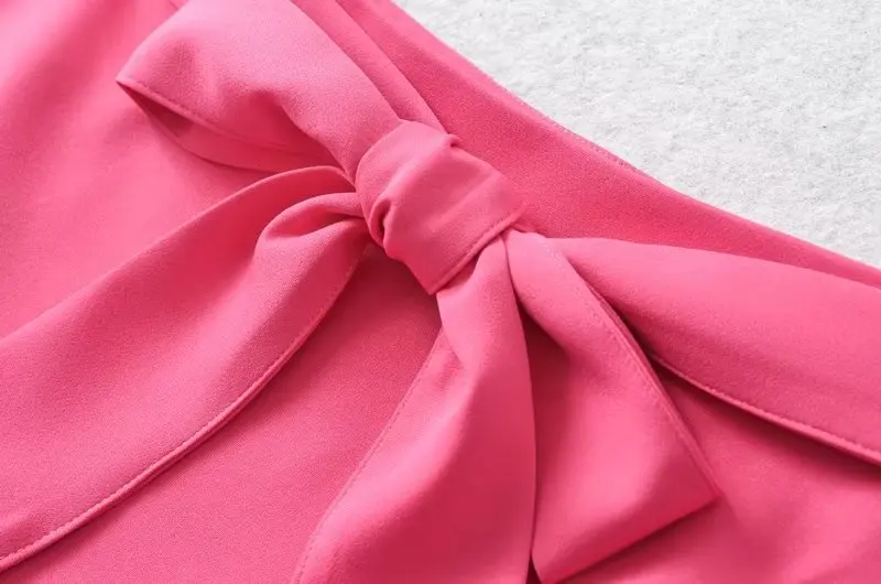 Dave&Di EnglandIns Fashion Blogger High Street Sashes Min Skirt Sexy High Waist Colorful A-line Culottes Shorts Women