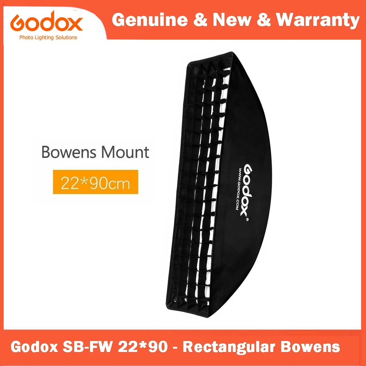 Софтбокс Godox 22x90 см с сотовой сеткой 9 &quotx 35" Портативный прямоугольный софтбокс