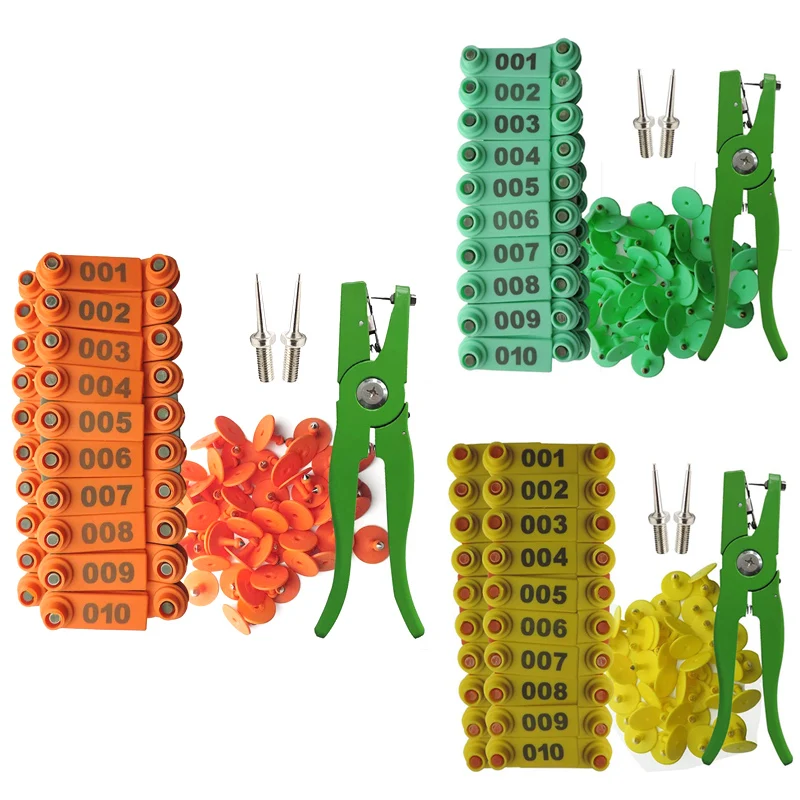 Плоскогубцы для ушных бирок аппликатор маркера овец 001-100 набор идентификации коз
