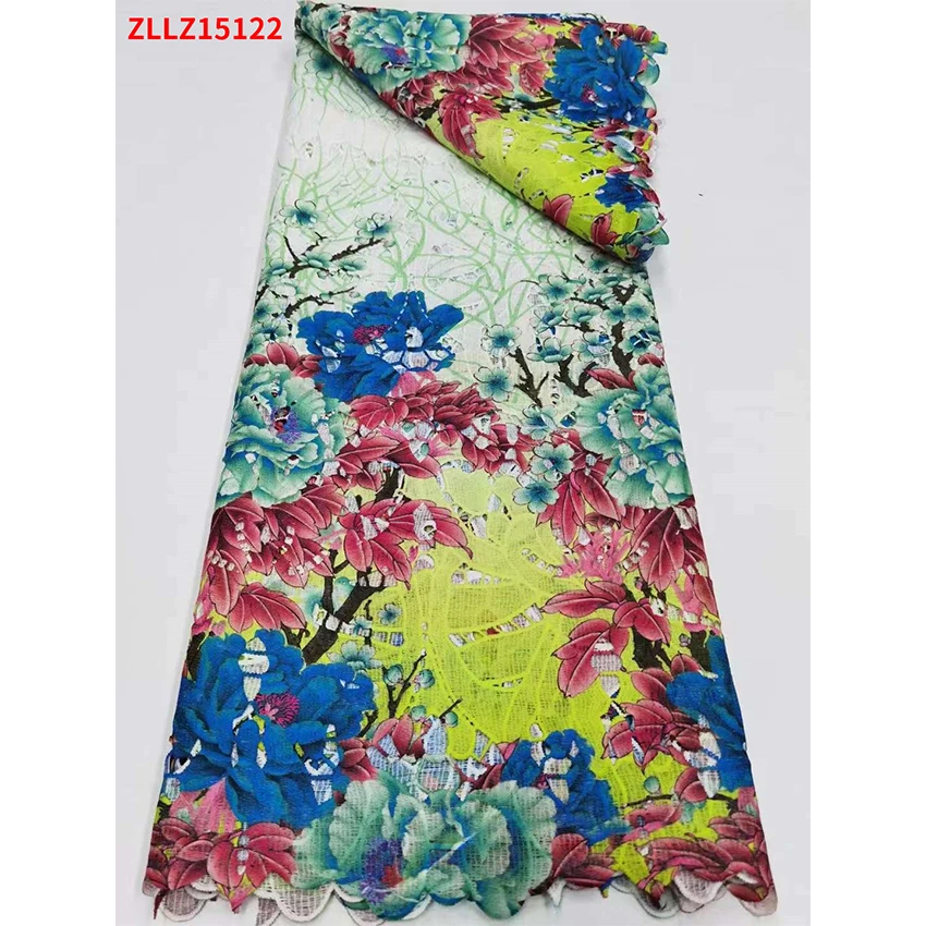 Большая Акция Африканское французское кружево Водорастворимая цветная ткань