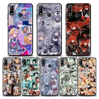 hot game genshin impact anime silicone case for huawei y6 y7 y9 2019 y6p y8s y9a y7a soft case cover mate 10 20 lite 40 pro plus