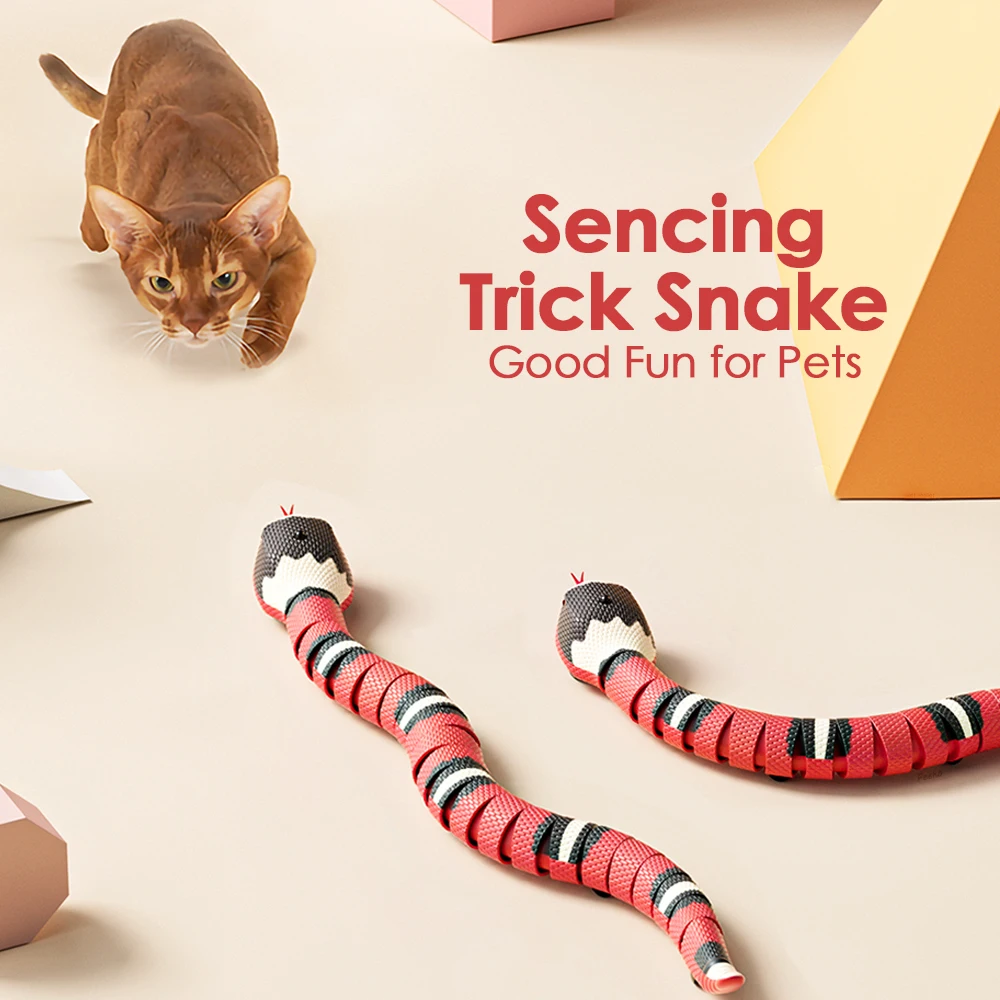 

Игрушка-Змея с имитацией зондирования, Интерактивная поддельная змея для домашних животных, перезаряжаемая электрическая скользящая Sanke движущаяся змея, Апрельские обманки