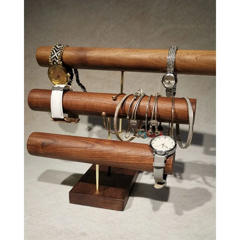 

Walnut Wood Jewelry Display Rack Solid Wood Bracelet Display Rack Plate Handstring Jewelry Display Storage Prop Photography Prop
