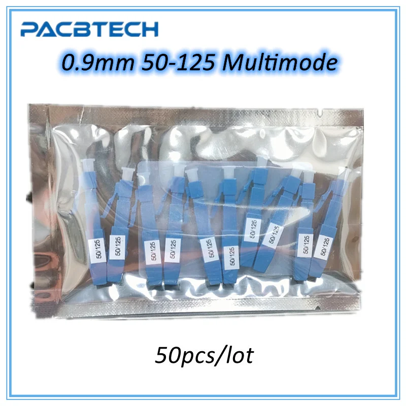 

50pcs/Lots LC/UPC 0.9mm 50-125 MM Multimode Fiber Optic Fast Connector Adapter For Cold Splice Special Set