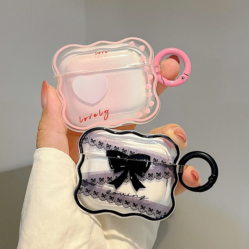 

Модный кружевной чехол с бантом для наушников Apple AirPods Pro 3, чехол для наушников AirPods 1 2, чехол для девушек