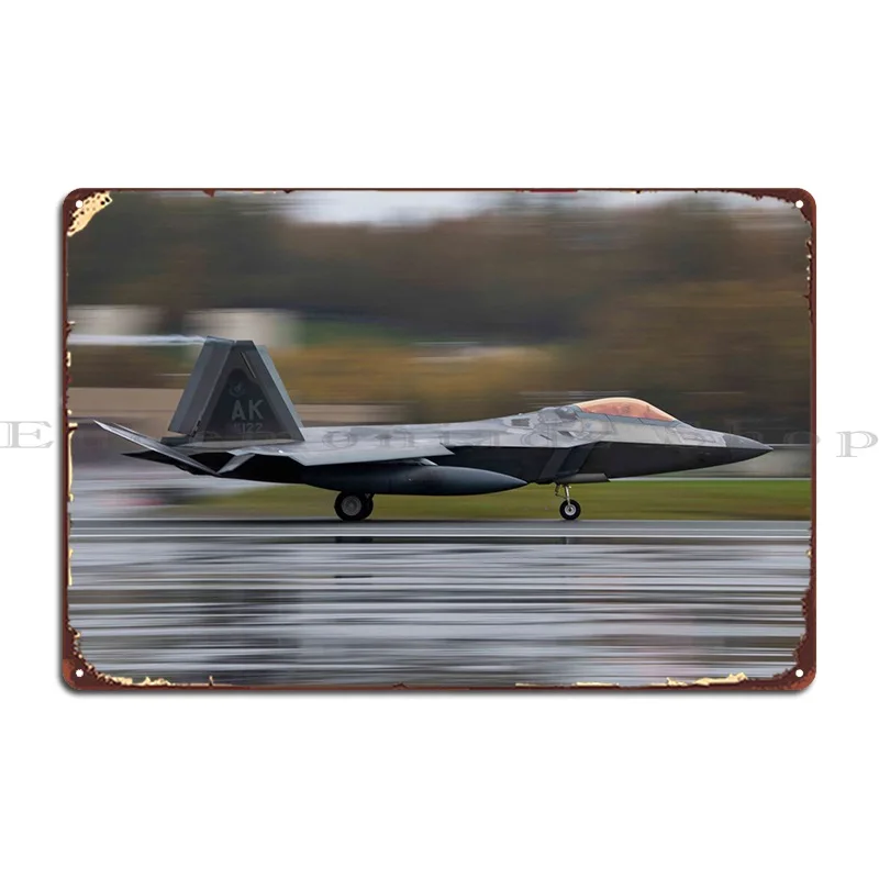 

F22 Taking Off Metal Sign Poster Party Pub Plates Custom Retro Tin Sign Poster