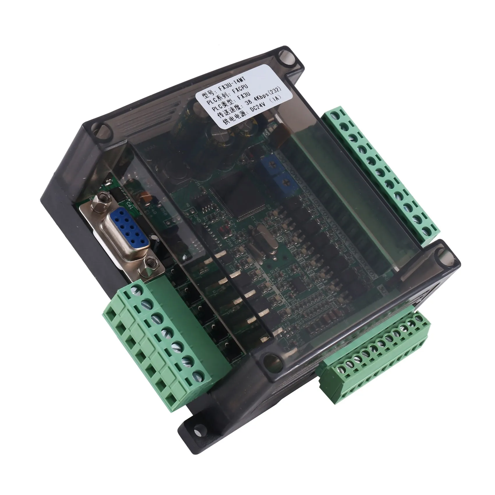 Фото BIGSALE-FX3U-14MT Совместим с промышленными ПЛК FX1N 2N, регистр данных Fx3U, 8 входов, 6 выходов, аналоговый модуль 6AD 2DA, Mo №2