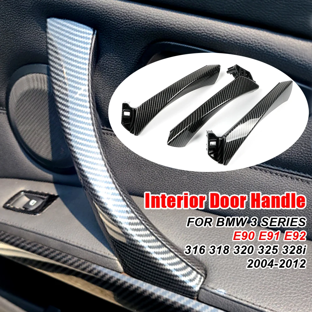

Gray Beige Black left Right Car Interior Handle Inner Door Armrest Panel Pull Trim Cover For BMW 3 series E90 E91 328 330 335