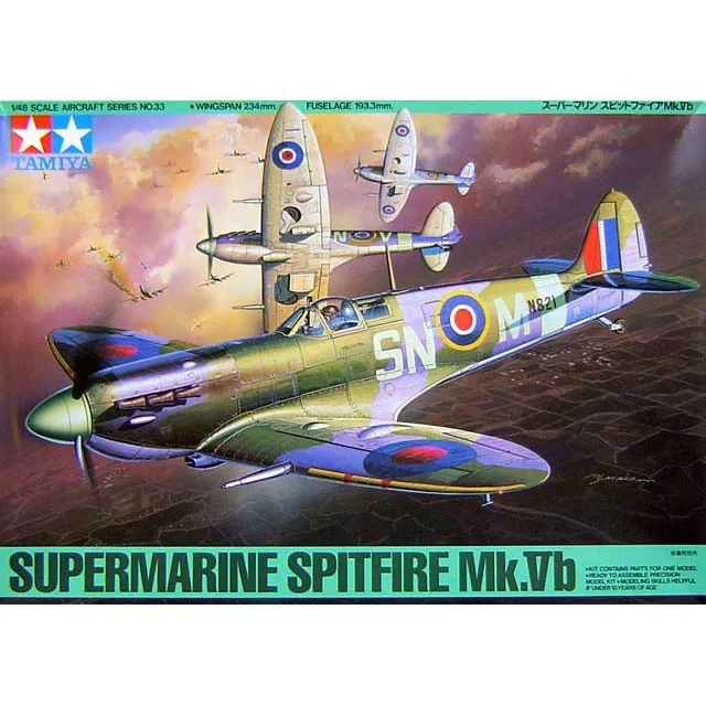 

Tamiya 61033 1/48 Model Kit British Royal Air Force Supermarine Spitfire Mk.Vb