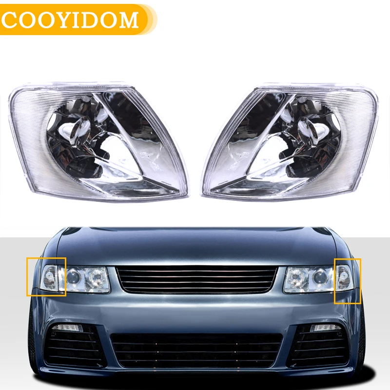 

1 pair Front bumper headlight Corner turn Signal light Side Marker Signal lamp For VW Passat B5 1998-2001 2002 2003 2004 2005