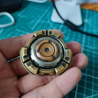 second hand out of print edc volcano fingertip gyro brass material upgrade side lock stress relief toy fidget spinner