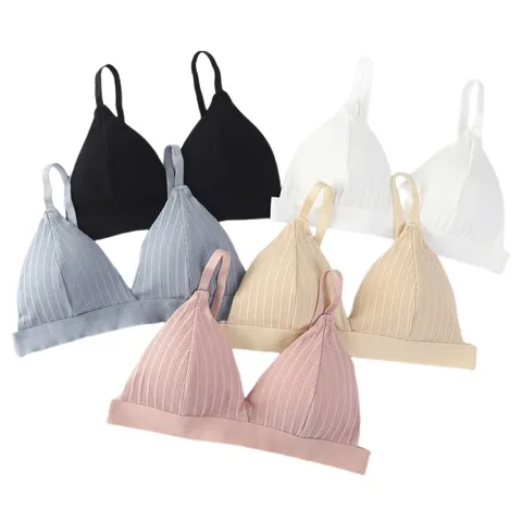 Push Up Bras For Women French Style Lingerie Adjustable Wireless Sexy Bras Comfy 3/4 Cup Unwired Soft Girls Cotton Bra Underwear