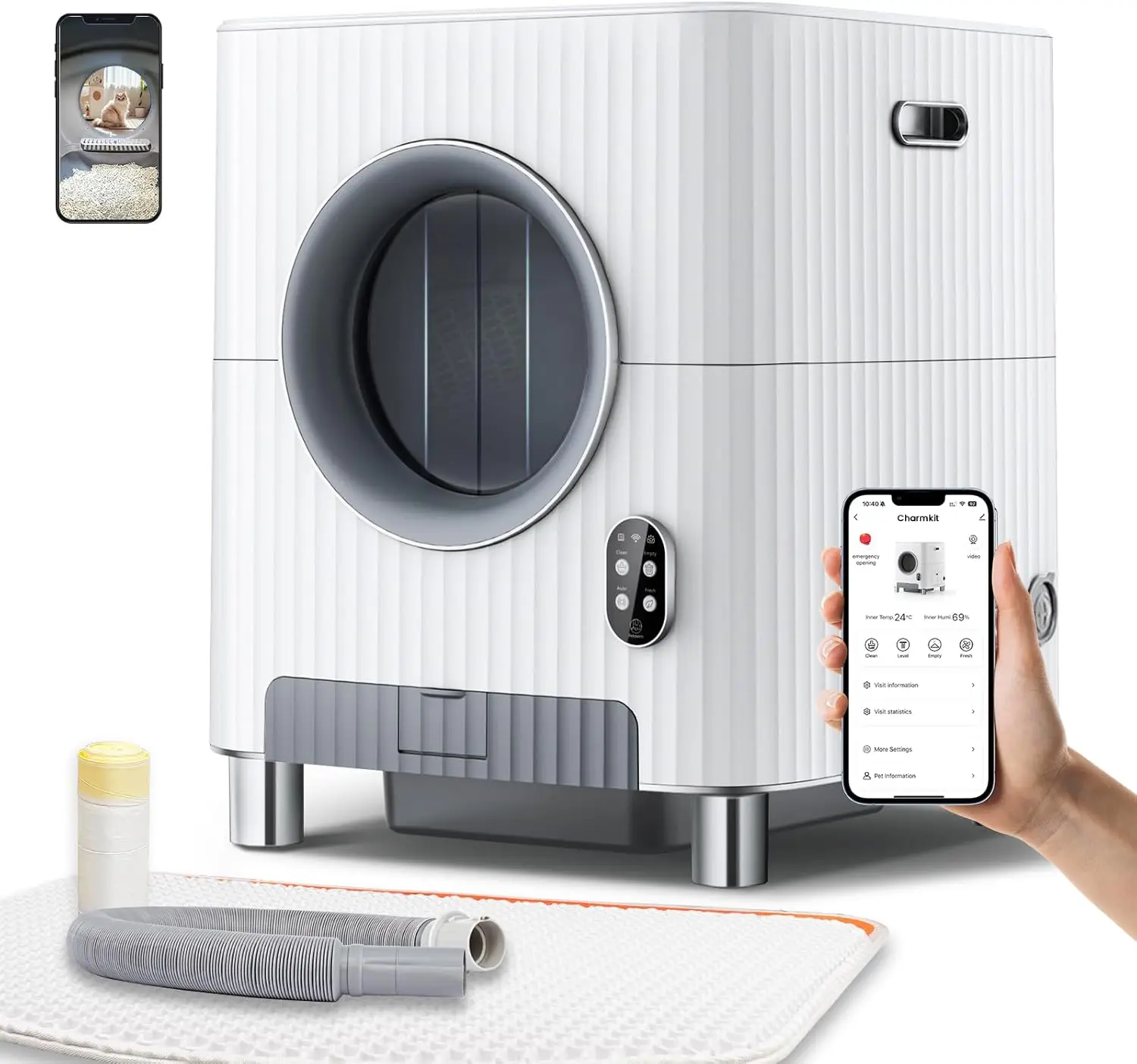 Высококачественный очень большой умный кошачий туалет самоочищающийся