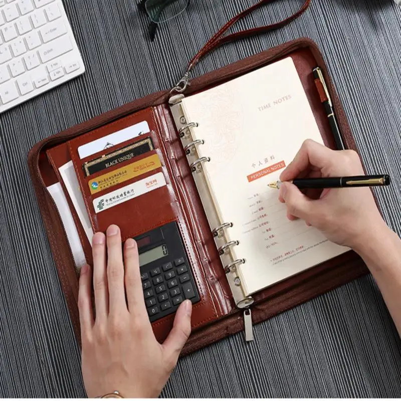 Деловой Многофункциональный блокнот А5 креативная сумка на молнии с