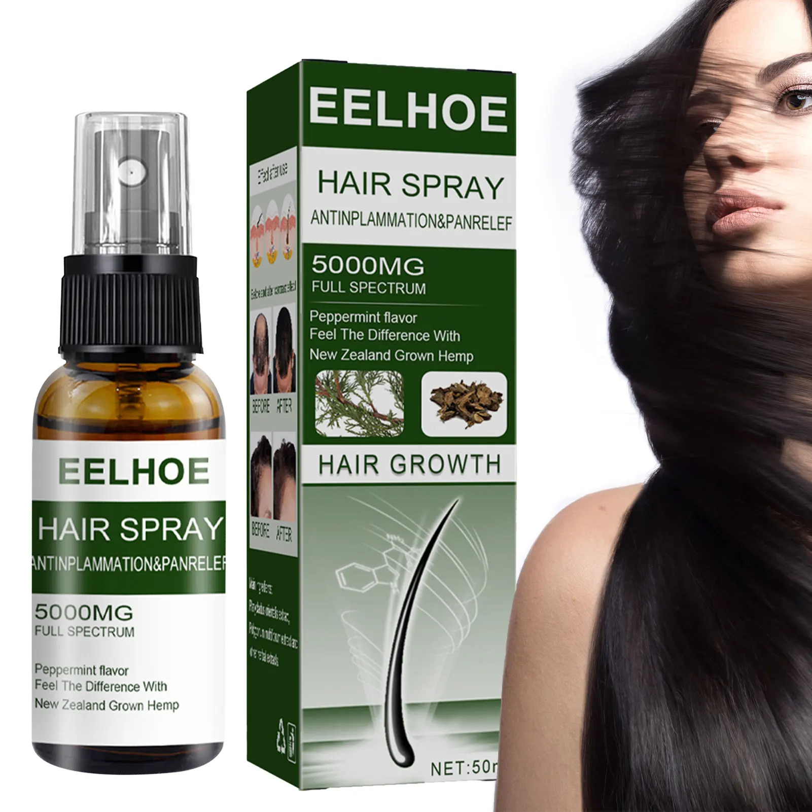 

Hair Growth Products Fast Growing Spray Prevent Hair Loss Beauty Health Hair Care For Men Women 50ml