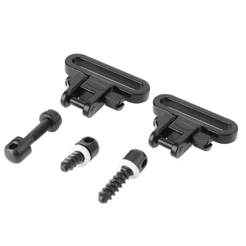 

2PCS Tactical Rifle QD Sling Swivels Mount Adapter Attachment Gun Sling Clips Heavy Duty 300lb Quick Detach Outdoor Hunting