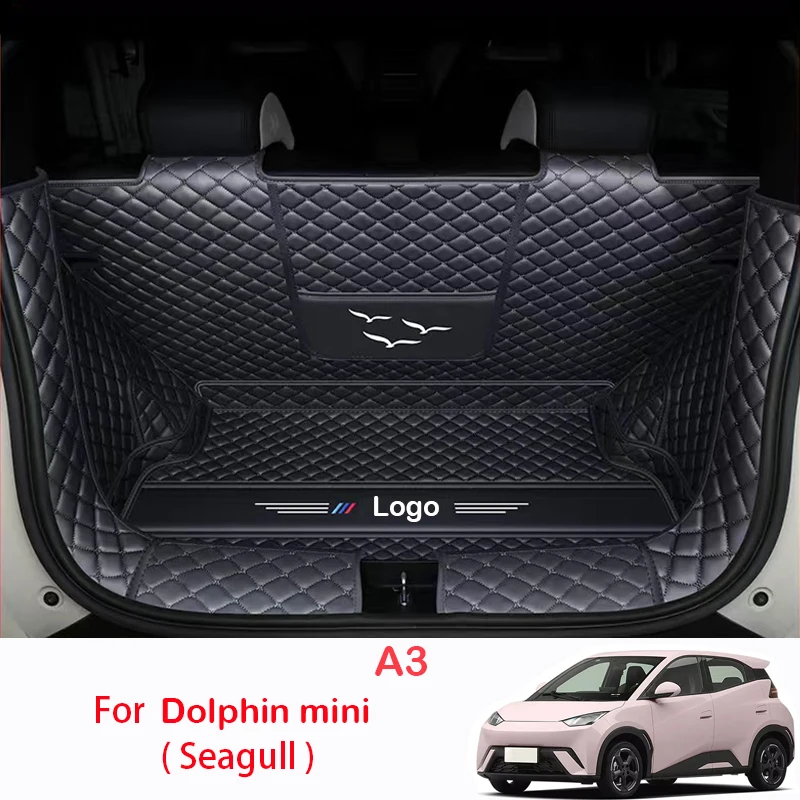 Кожаный коврик в багажник с полным покрытием для BYD Dolphin Mini Seagull 2023 поднос