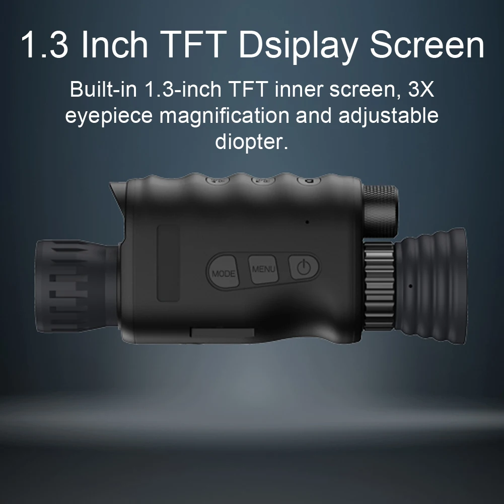 

NV3188 3 Million Pixels 1080P Day Night Use Monocular Night-Vision 250~300M Full Black Viewing 7 Level Brightness TFT Screen