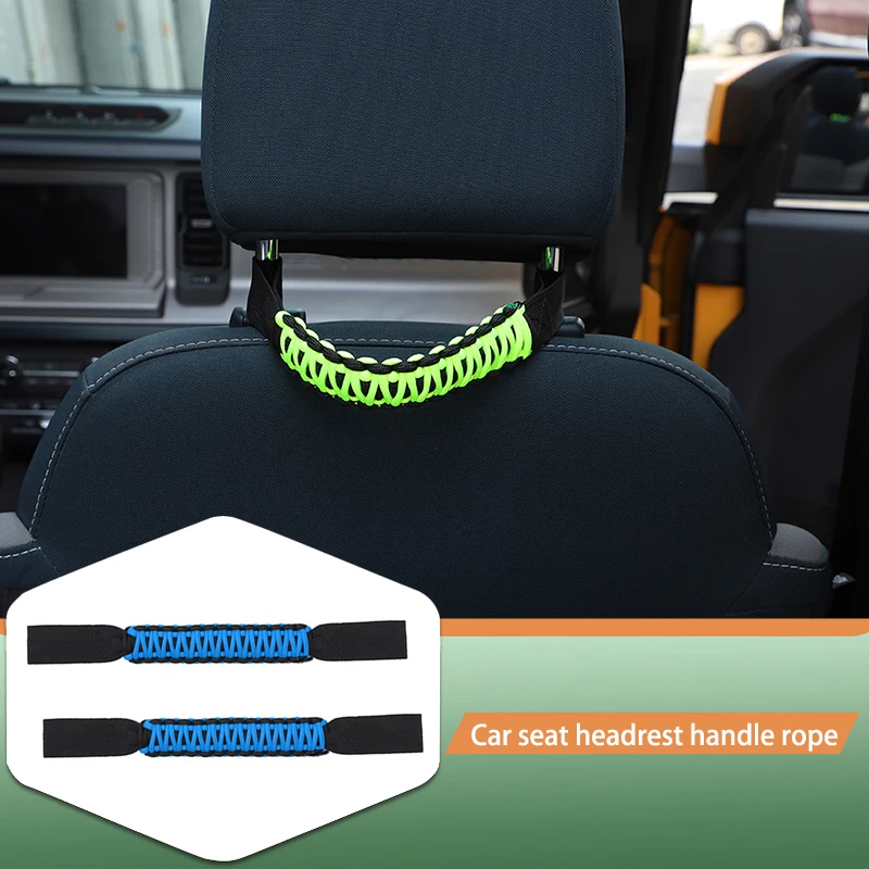 Фото Универсальная ручка для подголовника сиденья, веревка для Jeep Wrangler, Suzuki Jimny, Dodge Ford, аксессуары для салона автомобиля №1